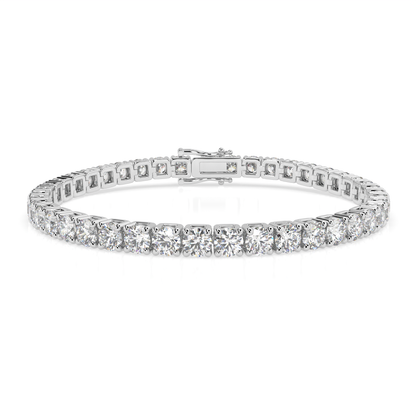 Moissanite Tennis Bracelet for Women and Men, 18K White Gold Plated Sterling Silver Bracelet, 2mm-5mm Lab Created Simulated Diamond Bracelets for Brides/Birthday/Valentine's Day Gift (7 Inches)…